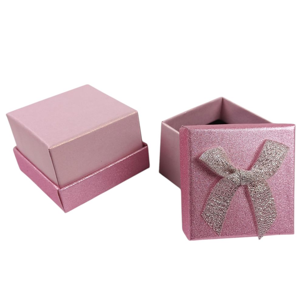 Подарункова коробка ювелірна 5 х 5 3,5см рожева (J00319 pink)
