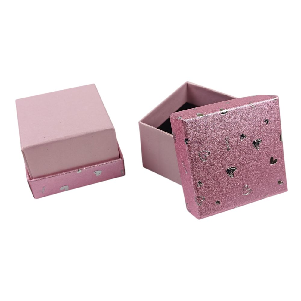 Подарункова коробка ювелірна 5 х 5 3,5см рожева (J00321 pink)