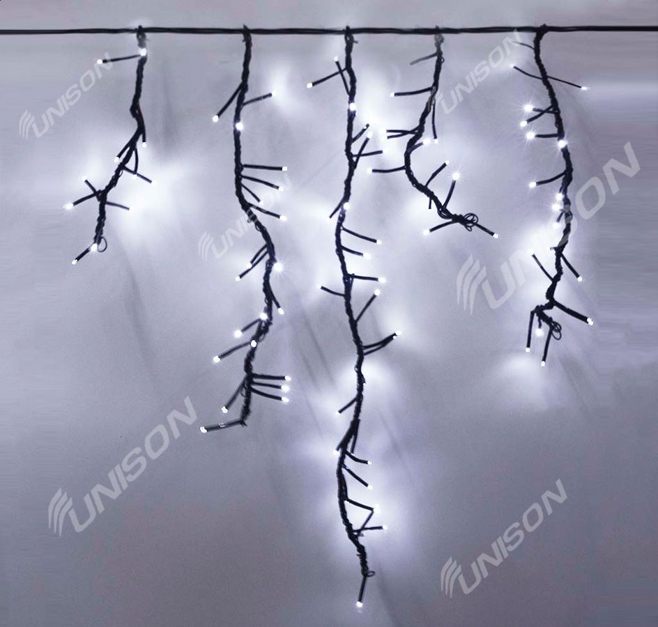 Гірлянда бахрома - ФЕЄРВЕРК 240 LED 2,5м х 0,6м білий Білий Unison (1578-03)