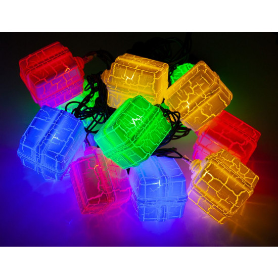 Гирлянда МРАМОР 12 LED Подарок 5м + переходник мульти Разноцветный Unison (1698-28)