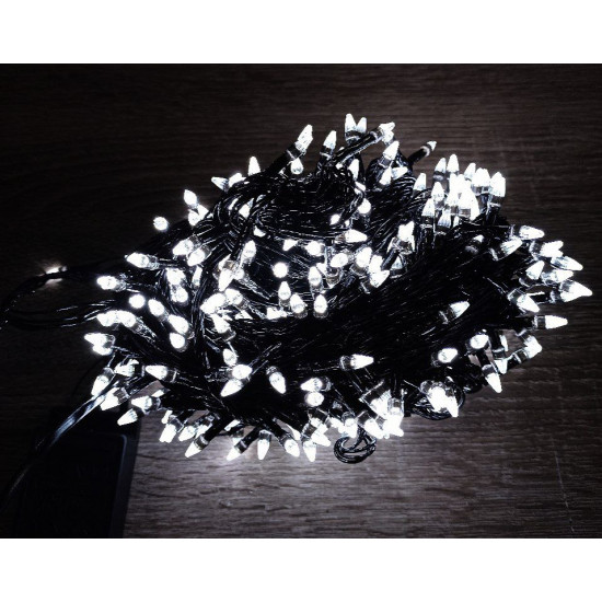 Гірлянда КОНУС 500 LED, білий (чорний провід) Білий Без бренду (1250-03)