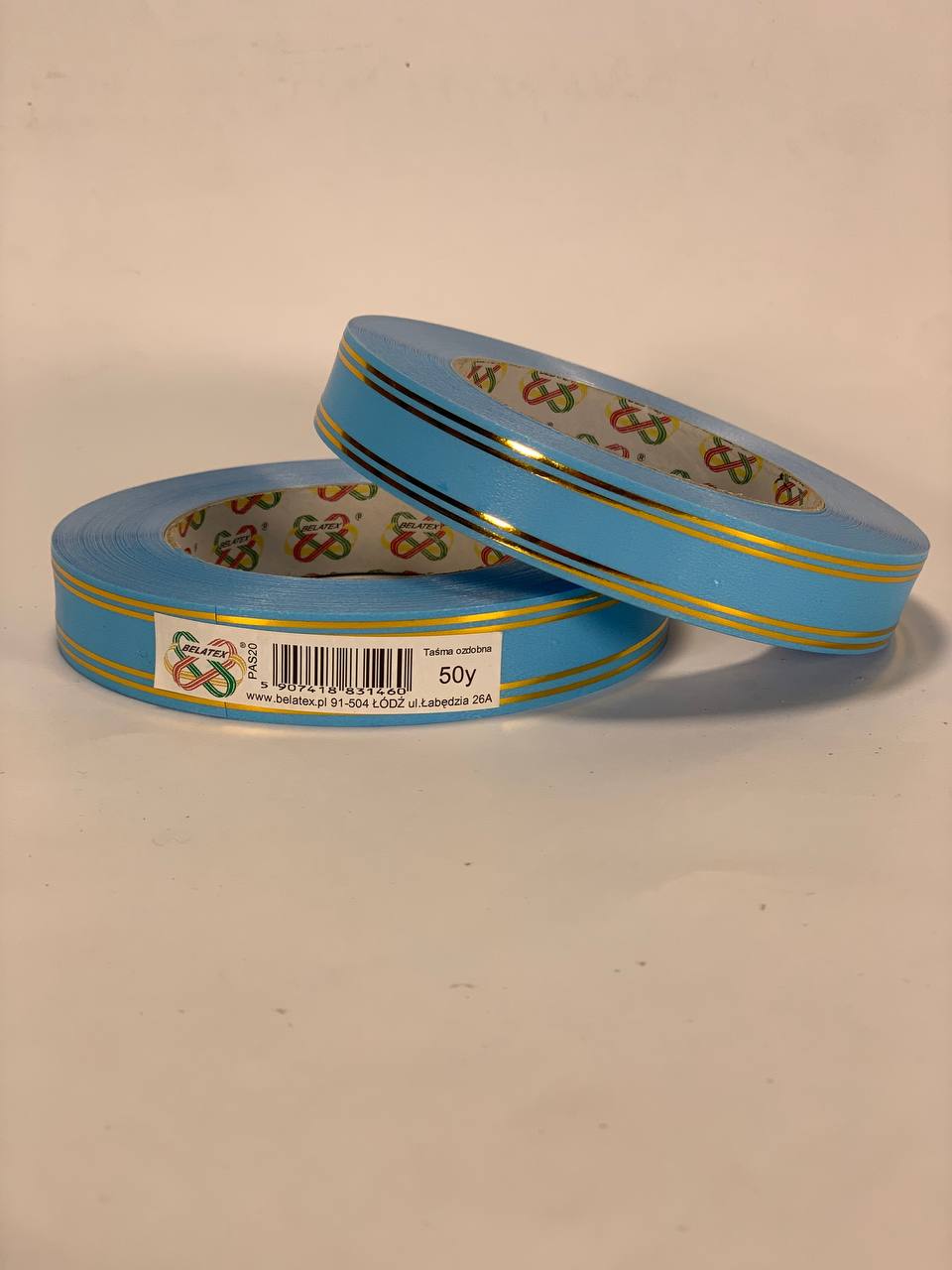 Лента пластиковая 2см х 45м Голубой Без бренда (PAS20 -2 light blue)
