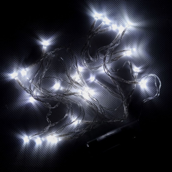 Гірлянда 30 LED 3м на батарейках +USB, білий (1103-03)
