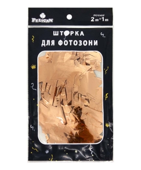ФОТОЗОНА 2м х 1м, "Звезда глянцевая" розовое золото Золотой Pelican (872203)