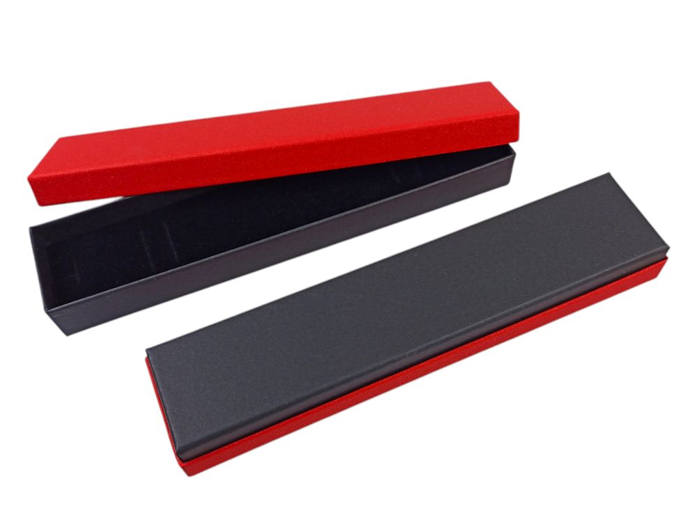Подарункова коробка ювелірна 4,5 х 20 х 2,,5см червона (J00634 red)