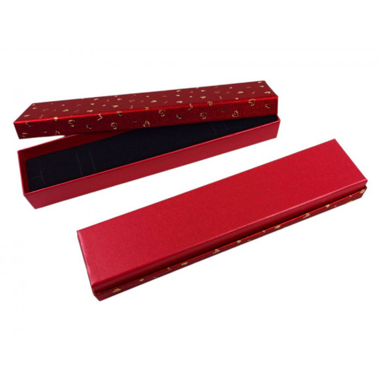 Подарункова коробка ювелірна, 4,5 х 20 х 2,5см, червона (J00322 red)