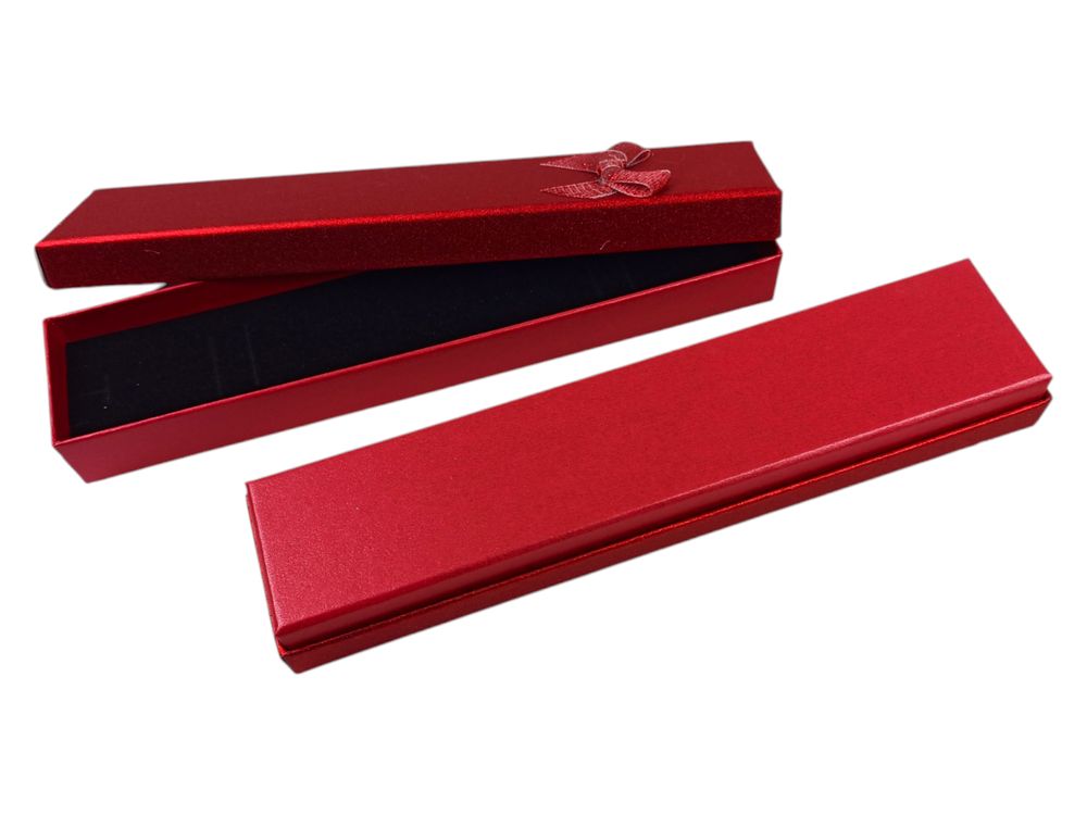 Подарункова коробка ювелірна, 4,5 х 20 х 2,5см, червона (J00320 red)