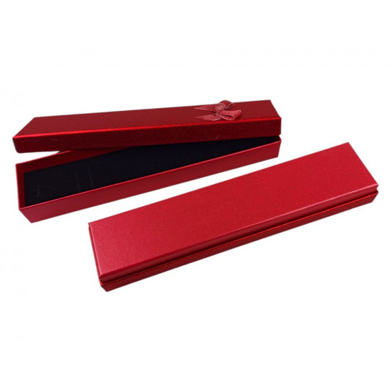 Подарункова коробка ювелірна, 4,5 х 20 х 2,5см, червона (J00320 red)
