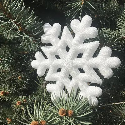 Заготівля із пінопласту "Сніжинка" 3D 15см (FD - Snowflake - 15)