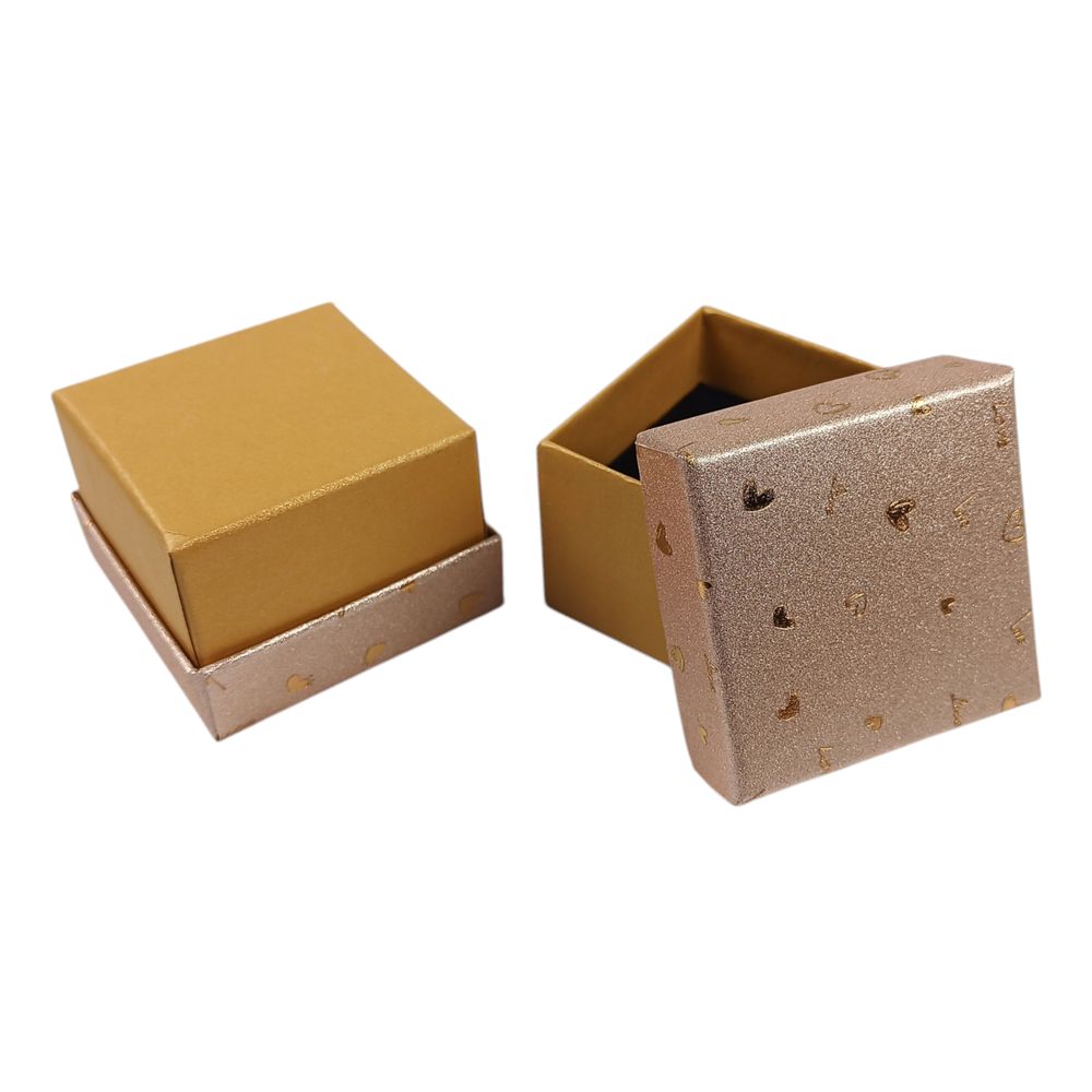 Подарункова коробка ювелірна 5 х 5 3,5см золото (J00321 gold)