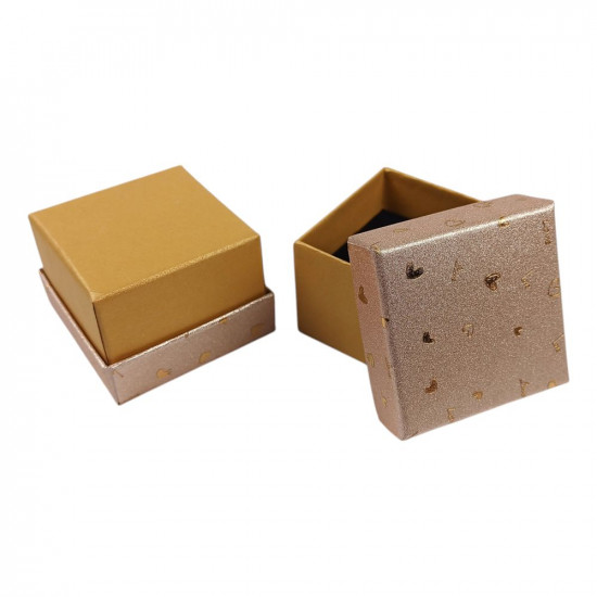 Подарункова коробка ювелірна 5 х 5 3,5см золото (J00321 gold)