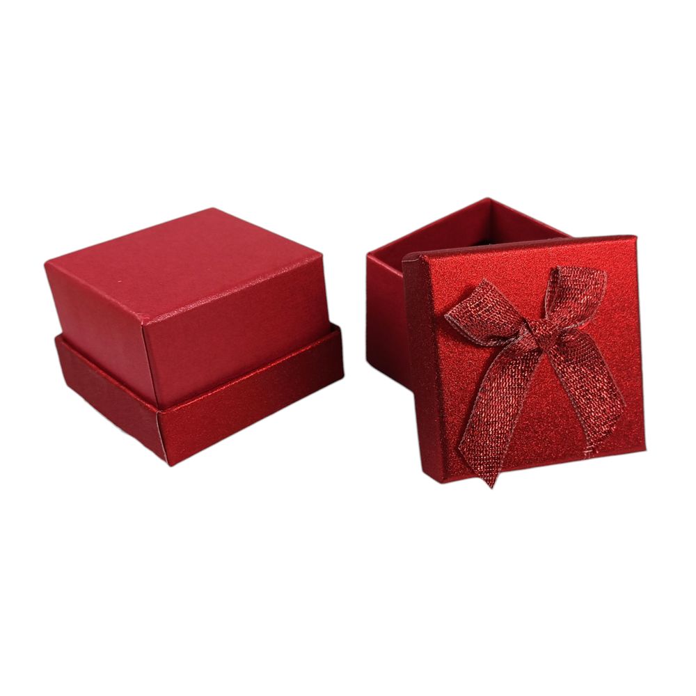 Подарункова коробка ювелірна 5 х 5 3,5см червона (J00319 red)