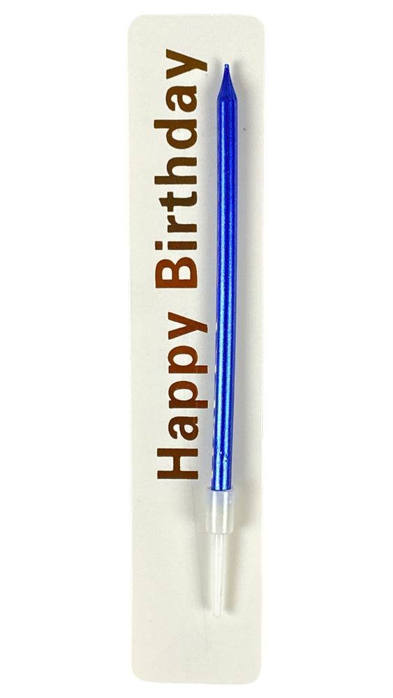 Свічка для торта "Бенто" синя 9 см (040550 blue)