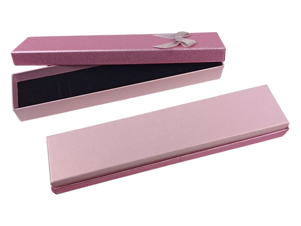 Подарункова коробка ювелірна, 4,5 х 20 х 2,5см, рожева (J00320 pink)