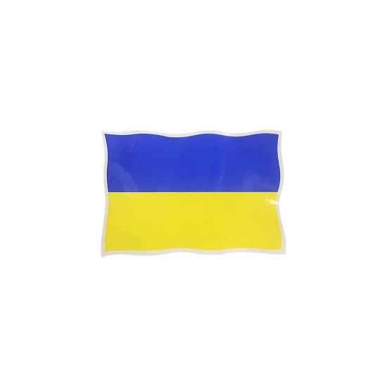 Наклейка "Флаг Украины" 15 х 10см Желто-синий Unison (783383)