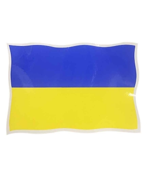 Наклейка "Флаг Украины" 15 х 10см Желто-синий Unison (783383)