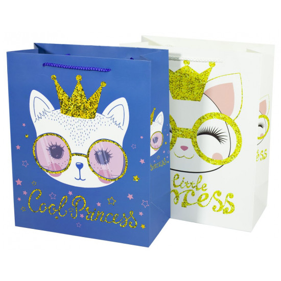Пакет подарунковий 215-M, Princess - 4дизайни, 210g, 32x26x12cm (215-M)