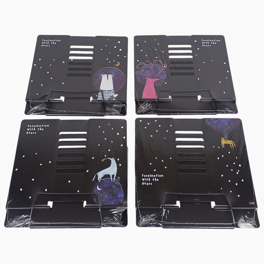 Підставка для книг металева "Night" 20,8 х 18,8см,mix Чорний Unison (555-37-B)
