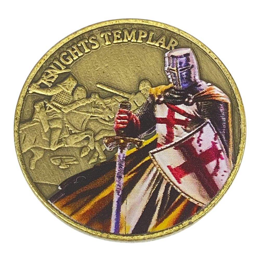 Монета-сувенір KNIGHTS TEMPLAR золото, 4см в капсулі (Cs - 1014)