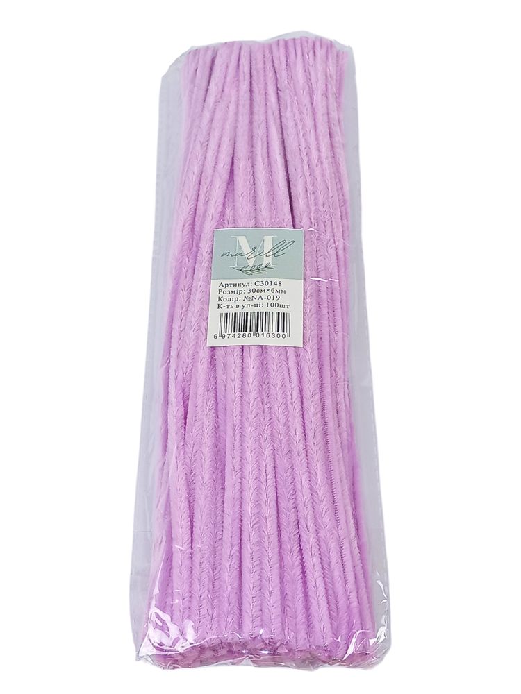 Синельная проволока, 300 х 6мм орхидея, 100 шт (C30148 orchid-KR-019)