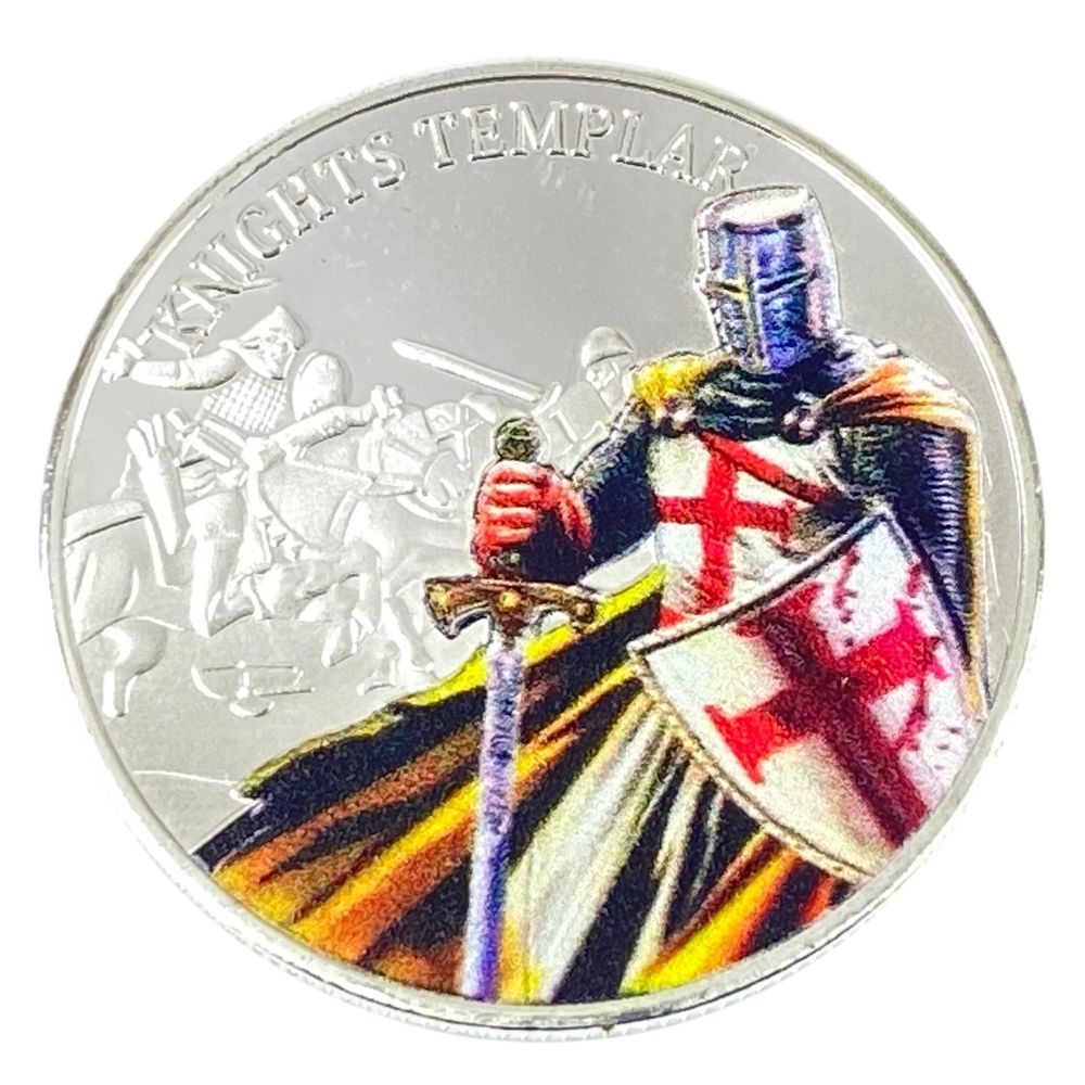 Монета-сувенір KNIGHTS TEMPLAR срібло, 4см в капсулі (Cs - 1016)