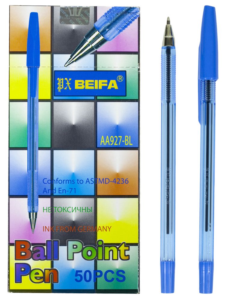 Ручка шариковая синяя BEIFA Unison (927AA-blu)