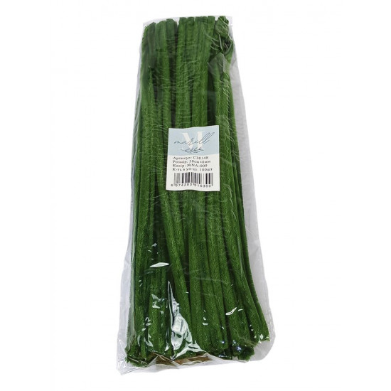 Синельная проволока, 300 х 6мм сочная трава, 100 шт (C30148 juicy grass-KR-009)