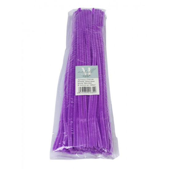 Синельная проволока, 300 х 6мм, сиреневый, 100 шт (C30148 lilac-A-020)
