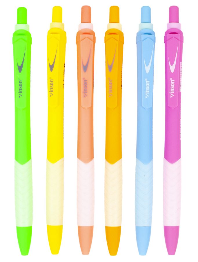 Ручка масляна синя автомат Vinson "Fashion" soft grip (36шт/уп) Vinson (4C)