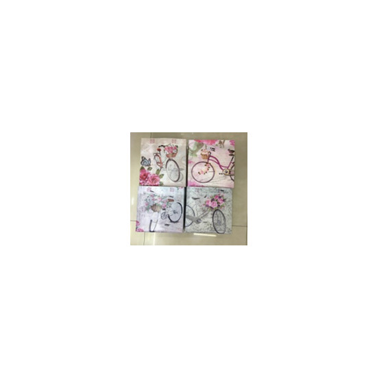 Сумка BP-0008 M пластикова "Велосипед в квітах" 27x29x12cm. 4 дизайни (BP-0008 M)