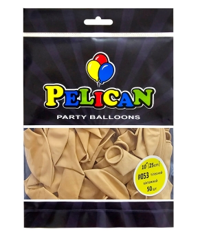 Кульки Pelican латексні 10"(25cm) вінтажний тілесний, Pelican 50шт Бежевий Pelican (810053)