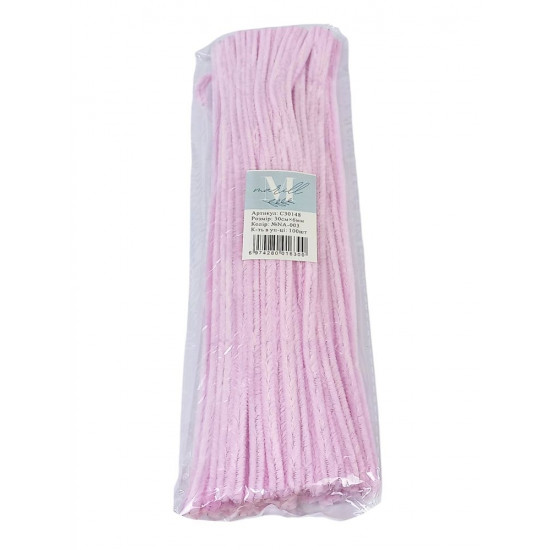 Синельная проволока, 300 х 6мм светло розовая, 100 шт (C30148 light pink-NA-003)