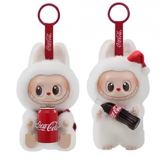 М'яка іграшка-сюрприз Labubu та Coca-Cola-у вигляді плюшевих брелоків (047290)