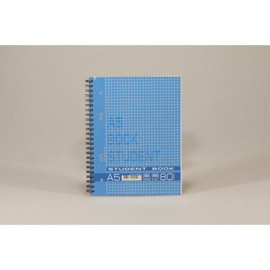 Блокнот 80 л А5 спираль 65 г/м² Ofort (KB5580)