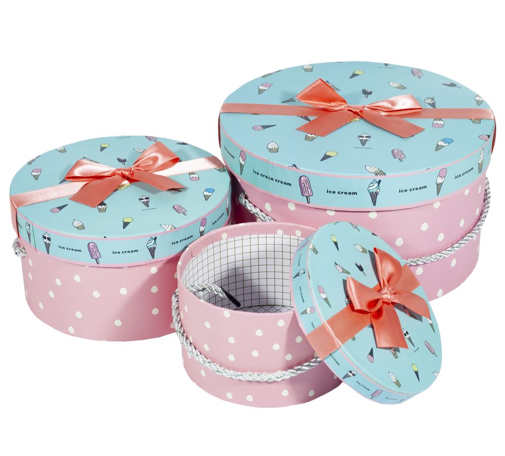 Подарункова коробка 058-16, кругла, 21.5*21.5*12cm/16.5*16.5*9/13*13*7.5cm 3шт. в наборі Unison (058-16)