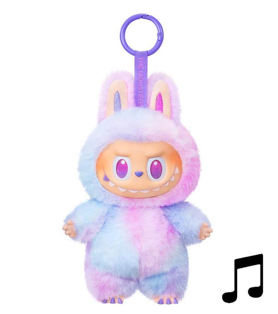 Мягкая игрушка-сюрприз Labubu +музика, в виде плюшевых брелоков 16см Разноцветный Без бренда (071929-1/255204)