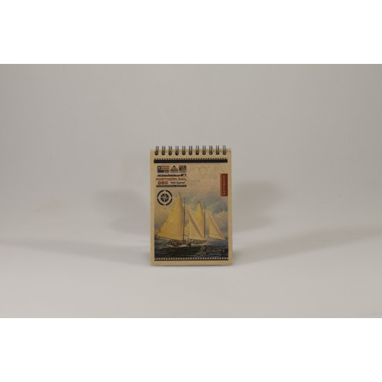 Блокнот с перфорацией 80 л А6 спираль клетка Ofort (KF6180K)