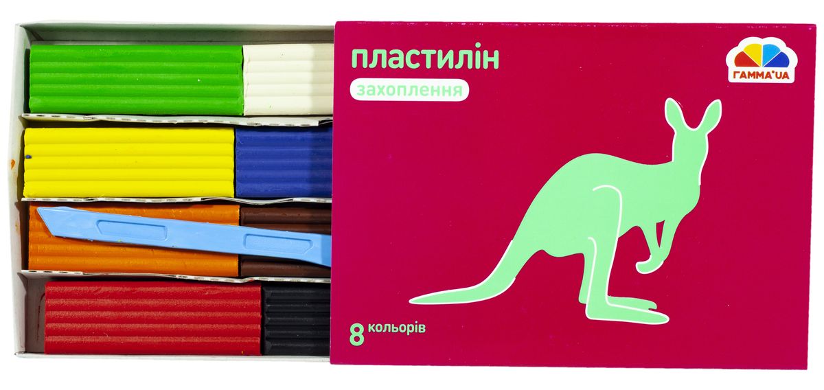 Пластилін Гамма 8 кольорів 160гр. "Захоплення" (200302)