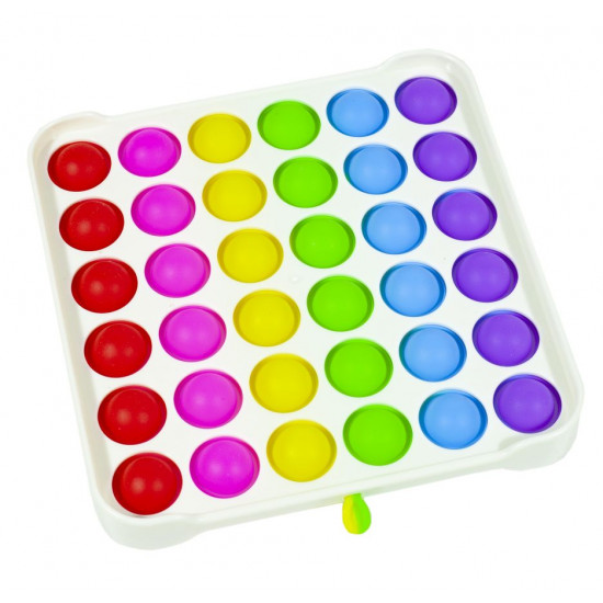Игрушка антистресс сенсорная POP IT "BOUBLE PUSH" квадрат Белый Unison (PI-BP)