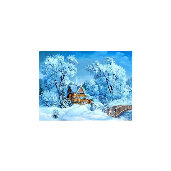 Алмазная мозаика по номерам 40*50см "Зима" (GLE70783)