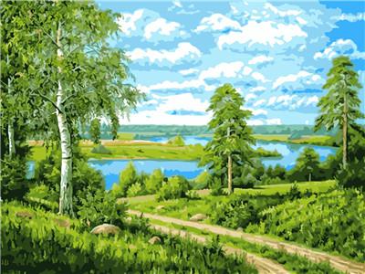 Картина по номерам "Природа" 40*50см,крас.-акрил,кисть-3шт. (RA3739)
