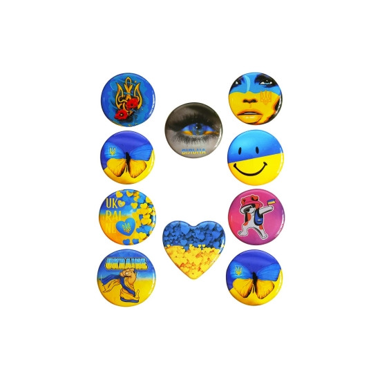 Наклейка объемная 3D микс №54 "Я Украинка" диаметр 35мм (цена за 1шт) (783354)