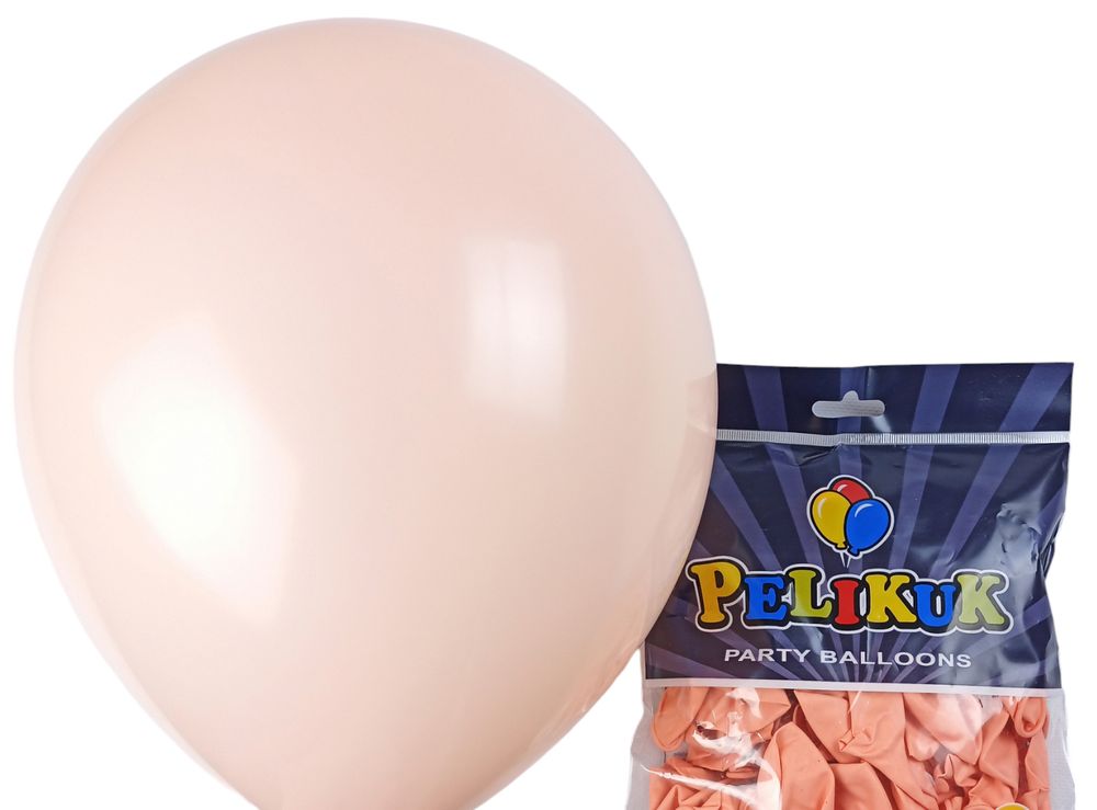 Шарики круглые Pelikuk 13' (33 см) пастель персик, 50шт/уп Розовый Pelikuk (1350C-111)