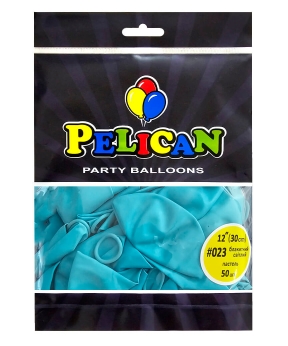 Кульки Pelican латексні 12"(30cm) пастель блакитний світлий, Pelican 50шт Блакитний Pelican (812023)