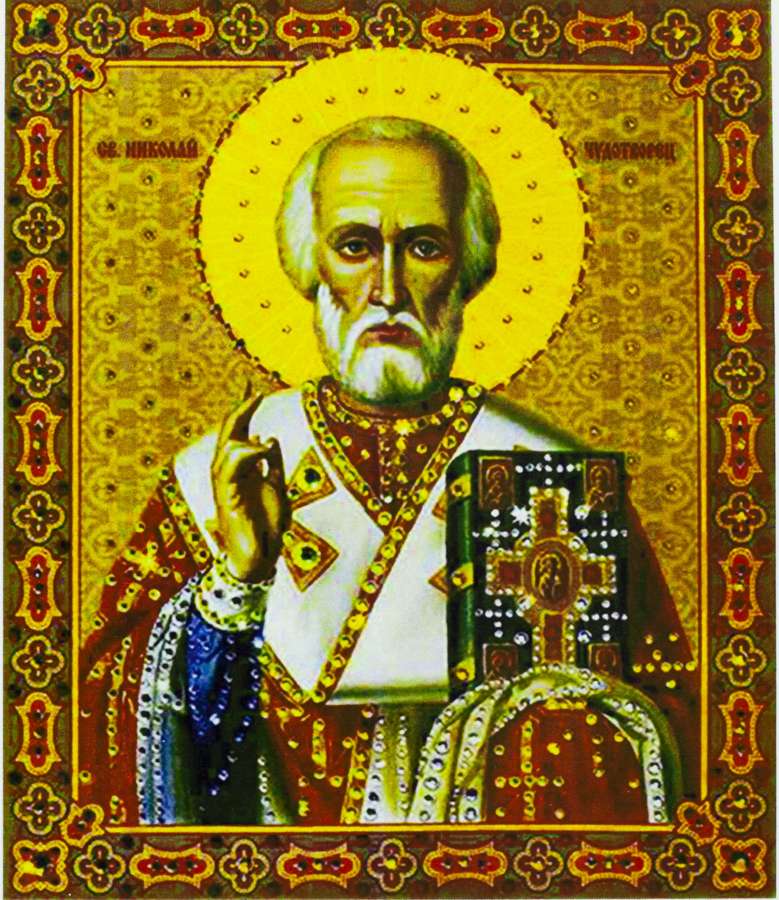 Алмазная мозаика "Николай Чудотворец" 30*40см, (70493)
