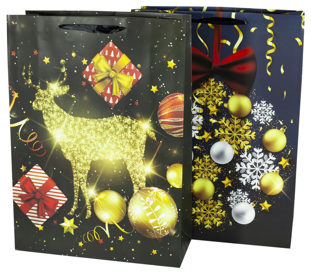Пакет подарунковий 9504XL, новорічний , 40*55*15cm (9504XL)