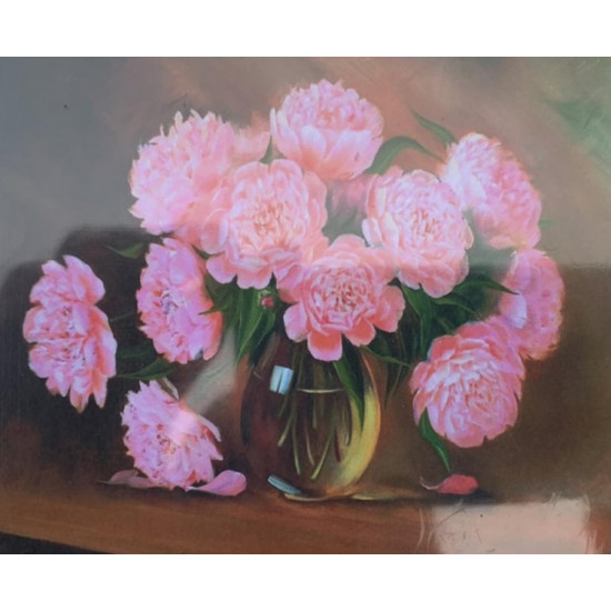 Картина по номерам 30*40см "Пионы" OPP (холст на раме краск. кисти. ) (1304EKTL_O)