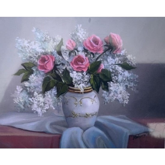 Картина по номерам 30*40см "Букет" OPP (холст на раме краск. кисти. ) (1516EKTL_O)