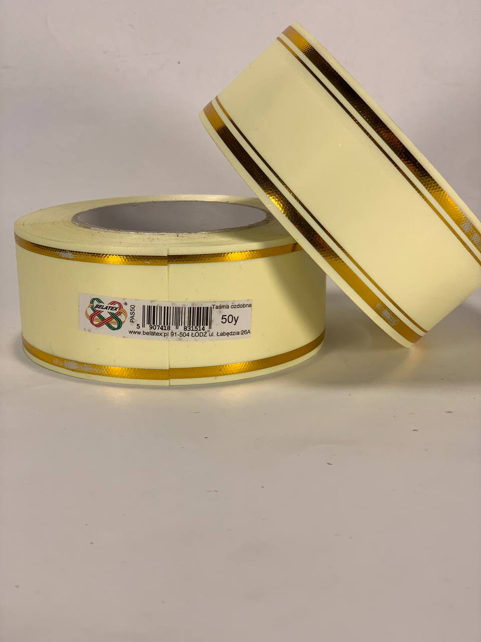 Стрічка пластикова 5см х 45м Бежевий Unison (PAS50 -2 cream)