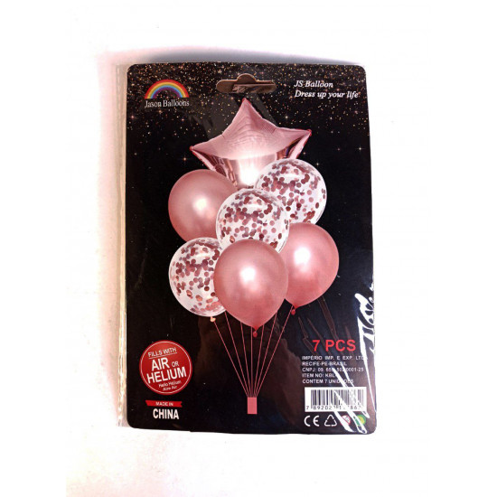 Набор из 7 шариков, розове золото Розовый Unison (836825-1gold pink)